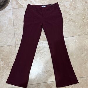 Burgundy Bootcut Trousers